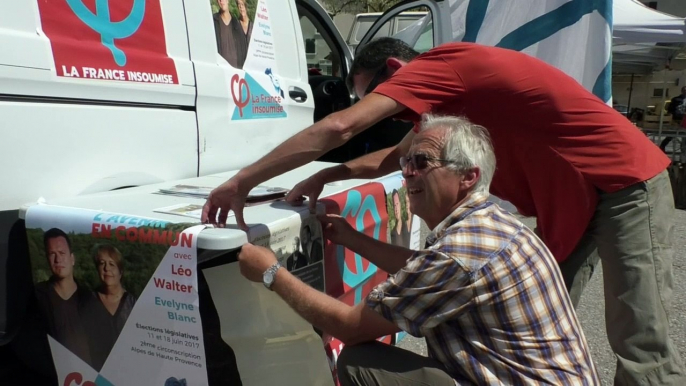 D!CI TV : Alpes-de-Haute-Provence : La campagne de Léo Walter (FSI) à bord de sa "caravane insoumise"