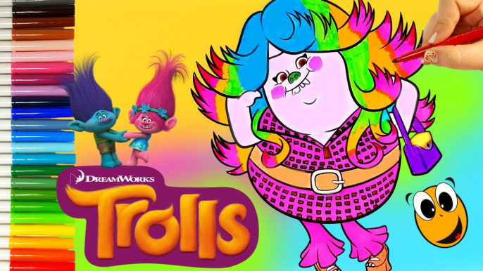 Coloring Trolls Bridget Crayola Coloring Book washable markers ❤ COLORING WITH KOKI DISNEY TOYS