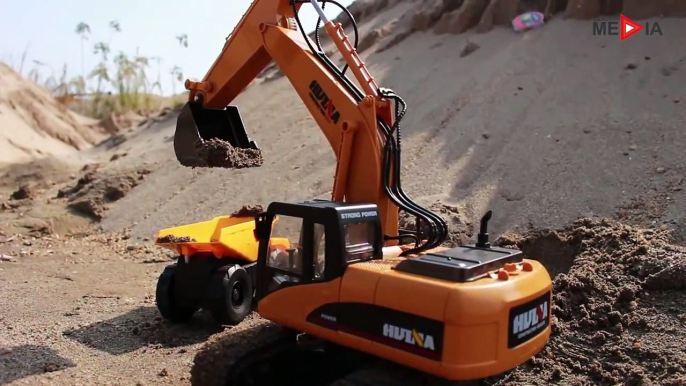 Bagger kinderfilm   Lastwagen für kinder Bagger im einsatz   Bau - Spielzeug kinderfilme für K