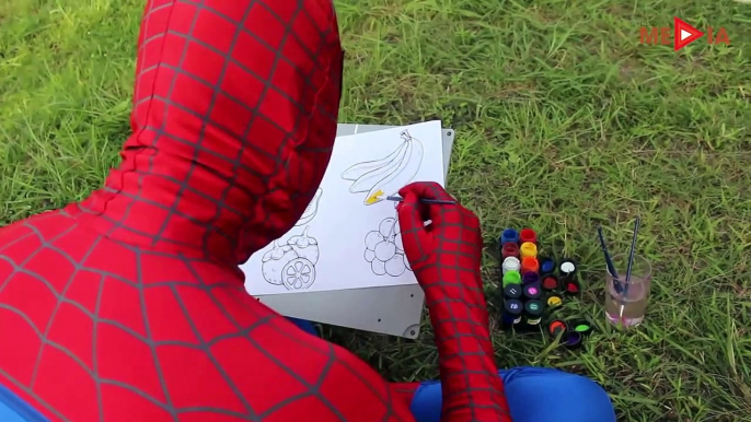 Bagger kinderfilm   Lernen Farben mit spiderman   Bau - Spielzeug Videos für Kin