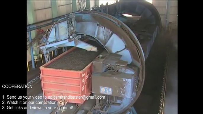 World Amazing Modern Intelligent Technology Machines Unloading Coal Train Rotary Dumper