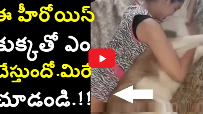 Actress Ragini Dwivedi Kissing Her Dog