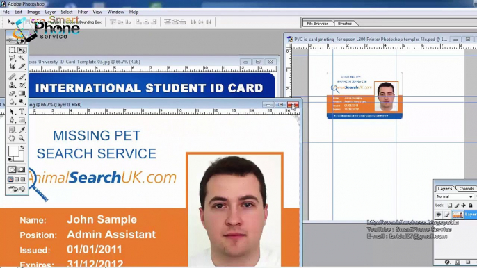 PVC Id Card Printing Page Layout (Tempdsalate)   for Epson L800, L805, L810 & L850 Printer