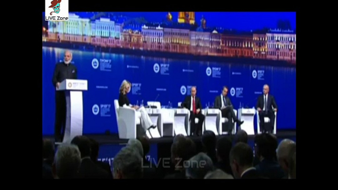 Narendra Modi Addressing in Russia with President of the Russian Vladimir Putin