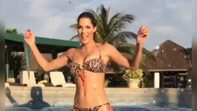 Cette vidéo au ralenti d'Iris Mittenaere, Miss Univers, en vacances est une belle carte postale