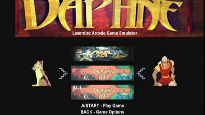 DaphneX LaserDisc Emulator for Xbox - with Dragon's Lair Intro - Xbox LaserDisc Emulator