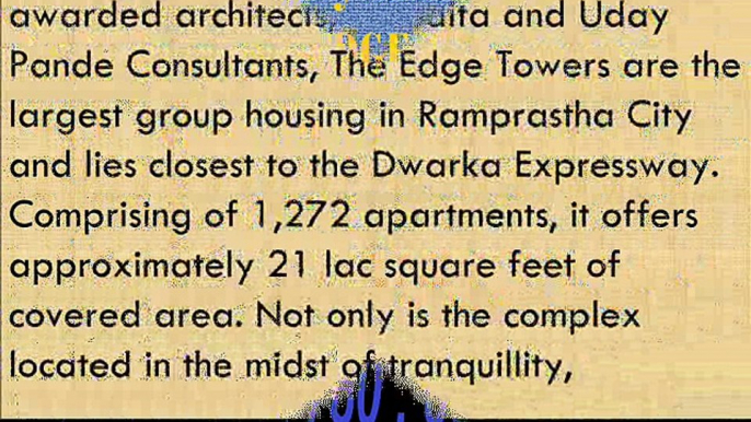 Ready To Move Project  in Ramprastha City  60 Lac All Inc. The Edge Tower  Sector 37D Gurgaon 8826997780