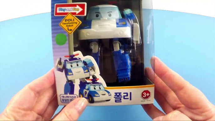 TOY UNBOXING - Robocar Poli Toy _ Deluxe Tfdgrransformer Blue Robot Police Car _ Toyshop - Toys Fo