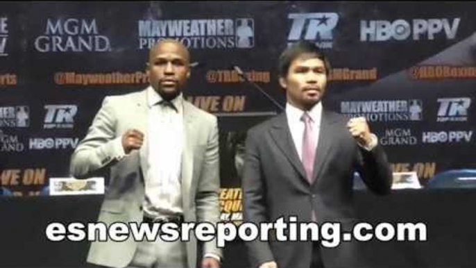 Floyd Mayweather & Manny Pacquiao Meet Face To Face