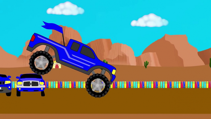 Et machines dessins animés pro étude de monster truck de chiffres de couleur chiffres de léducation