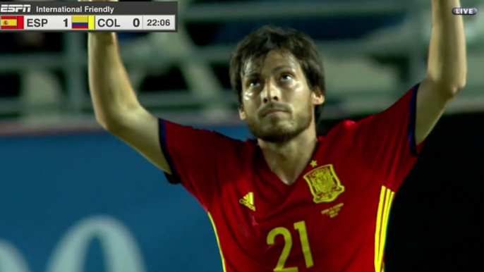 1-0 David Silva Goal HD - Spain vs Colombia 07.06.2017 HD