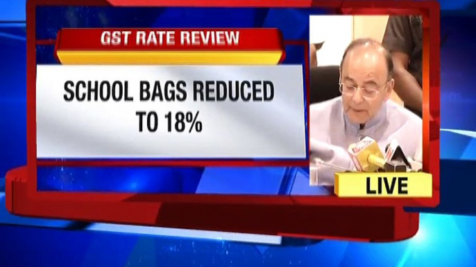 FM Arun Jaitley On GST Rates Revision