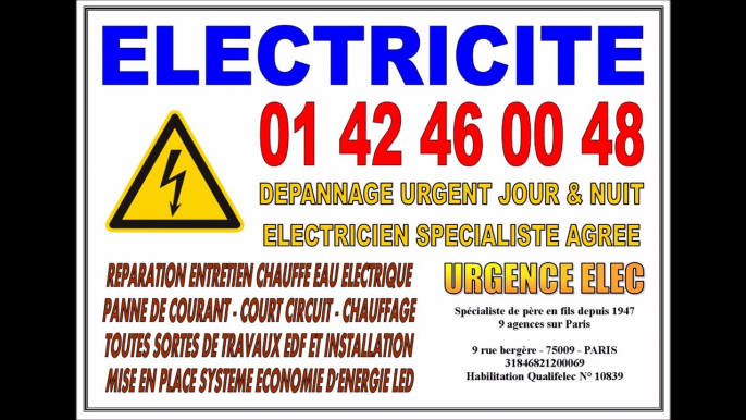 DEPANNAGE ELECTRICITE PARIS 7eme