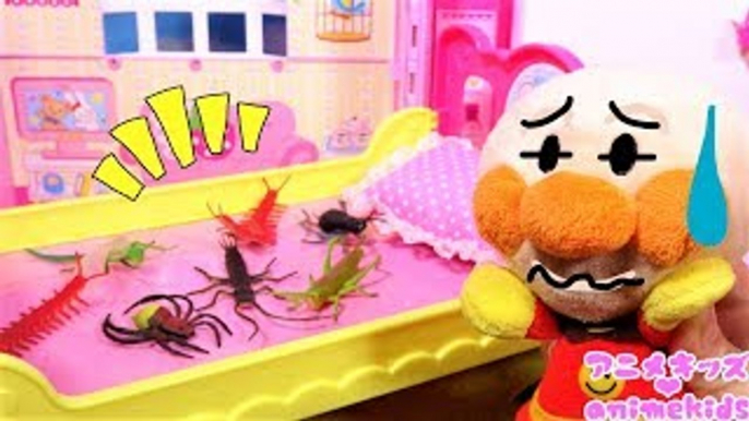 アンパンマン アニメ おもちゃ バイキンマンのペットの虫をアンパンマンに見せてあげるよ❤ 虫 昆虫 animekids アニメキッズ animation Anpanman Toy