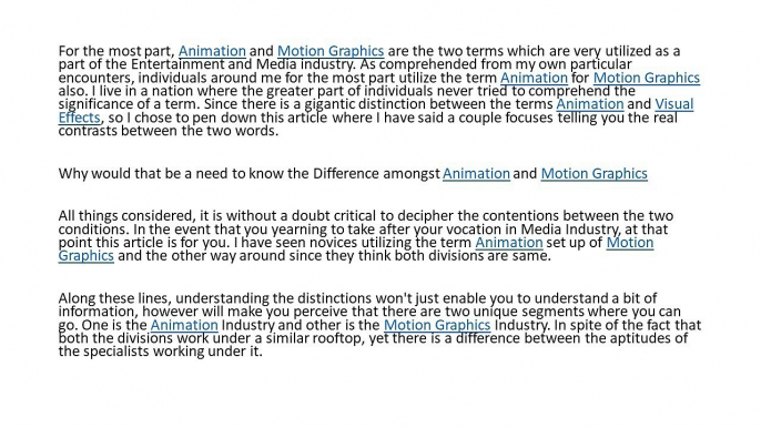 Difference Between Animation and Motion Graphics or Visual