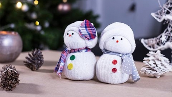 DIY Noël : Bonhomme de neige en chaussettes