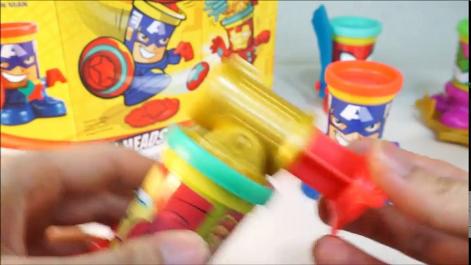 Play Doh Marvel Can Heads Captain America and Iron Man 플레이도 마블 캔헤드 캡틴 아메리카와 아이언맨 - 퍼플토이박스