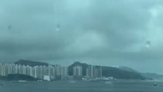 Storm Clouds Roll Over Hong Kong as Typhoon Merbok Nears