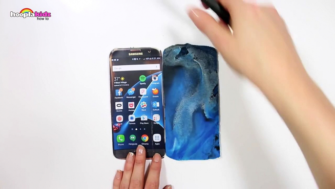 Learn How To Make Smart Phone Galaxy S7 edge with Playdough  _ Easy DIY Playdough Arts and