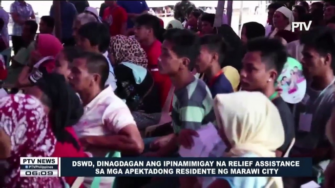 DSWD, dinagdagan ang ipinamimigay na relief assistance sa mga apektadong residente ng Marawi City