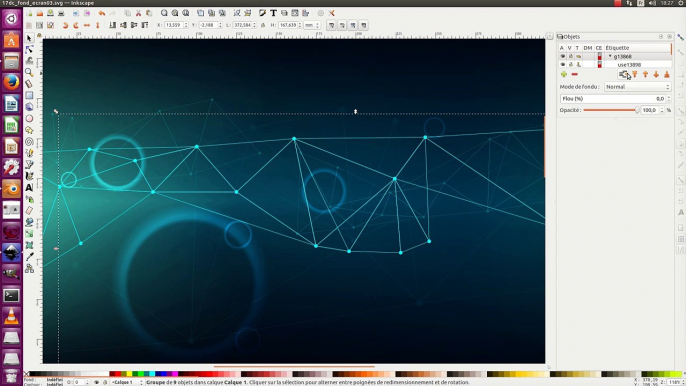 Tuto inkscape 0.92 : Réalisation un fond d'écran "voronoi"