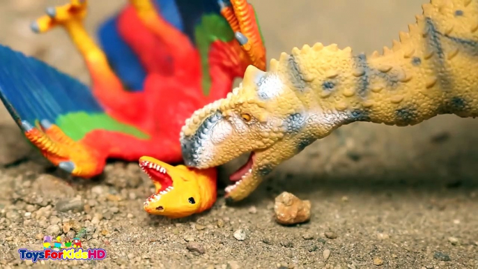 Videos de Dinosaurios para niños Yutyrannus v_s Rajasaurus  See