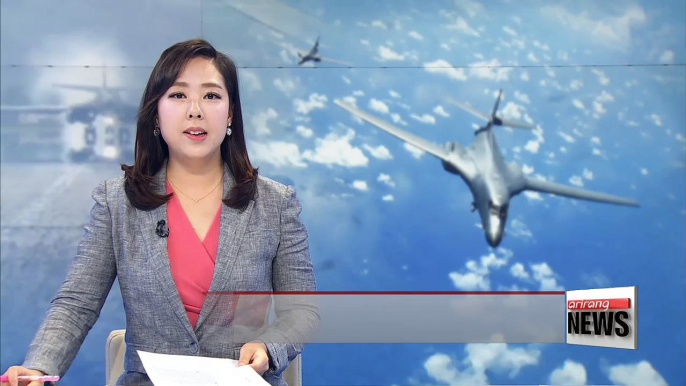 Two U.S. B-1B bombers fly over South Korea