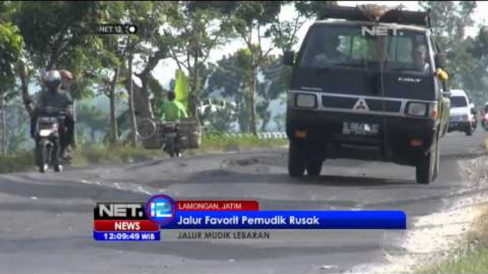 NET12 - Perbaikan Sejumlah Ruas Jalan di Jalur Pantura Terus Diperbaiki Jelang Mudik Lebaran