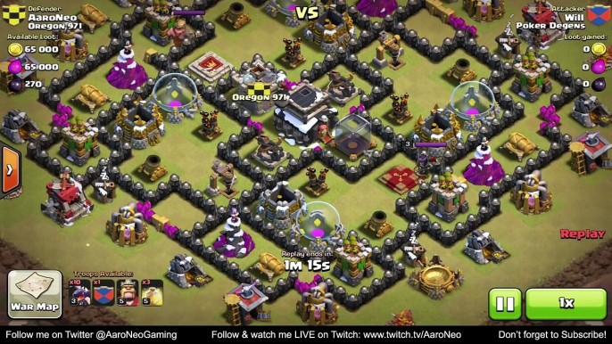 Clash of Clans - Town hall 9 (Th9) War Base + Defense REPLAY - ANTi GoWipe ANTi Lavaloonio
