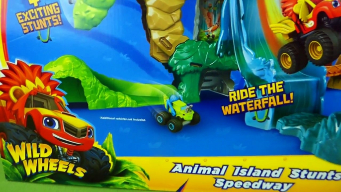 NEW Blaze and the Monster Machines Toys Animal Island Stunts Speedway Playset Wild Wheels