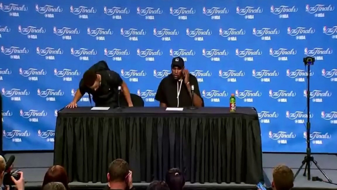 Kevin Durant & Stephen Curry on 3 1, exchange with LeBron James, 1st loss on the Playoffs