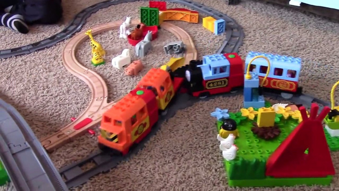 Thomas and Friends Wooden Railway _ Thomas Trainasd and Lego Duplo Playtime Co