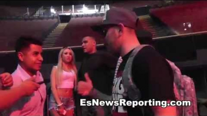 Elie Seckbach and boxing fans in LA - esnews boxing