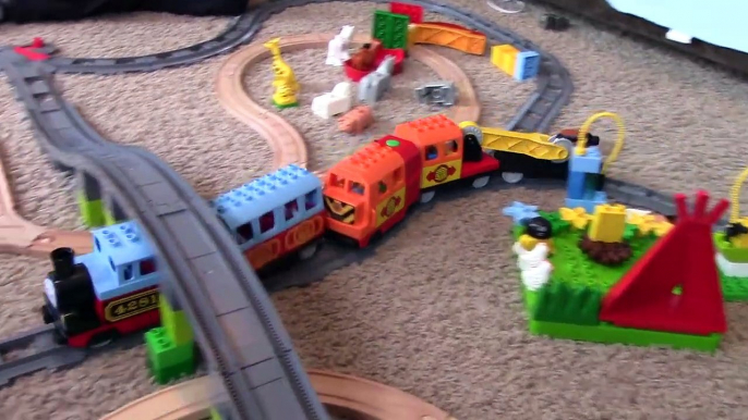 Thomas and Friends Wooden Railway _ Thomas Traisdsn and Lego Duplo Playtime Compilation