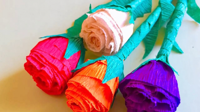 Crepe Paper Rose flowers bunch-arts and crafts-crepe paper flower bouquet