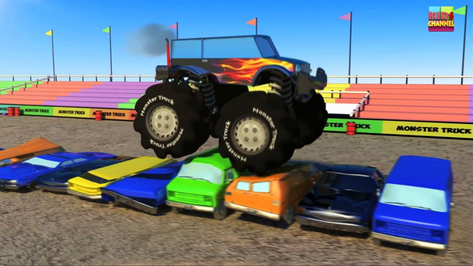 monster trucks | 3D stunts videos | vehicles for kids