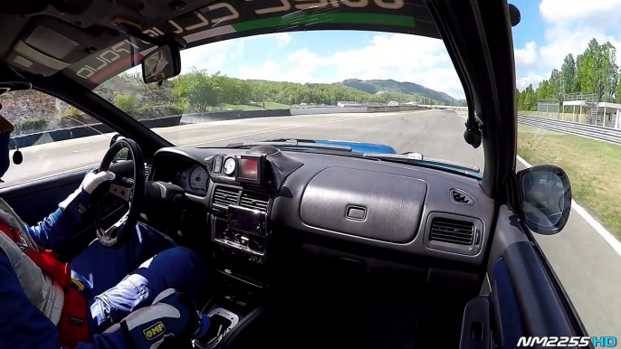 Subaru Impreza STi GC8 with LOUD External Turbo Wastegate SCREAMING @ Track!