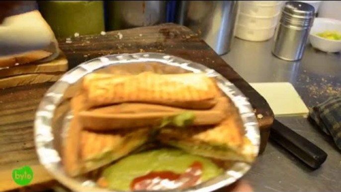 Veg Grilled Sandwich, Indian Street Food- Amazing food in Hyderabad