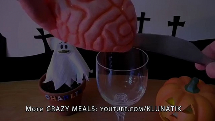 Klunatik Eating BRAINS, EYEBALLS and a TONGUE!!!  Kluna Tik Dinner #37  ASMR eating sounds face