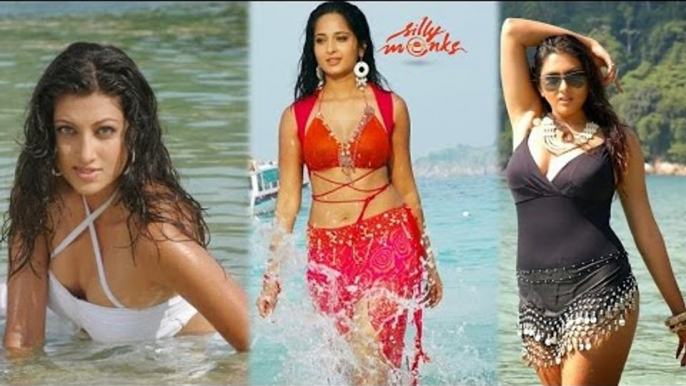 South Indian Actresses In Beach Exposure Photos -Anushka/Tamannah/Namitha/Priyamani
