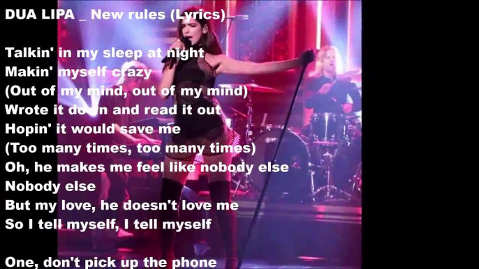 Lyrics New Rules By Dua Lipa