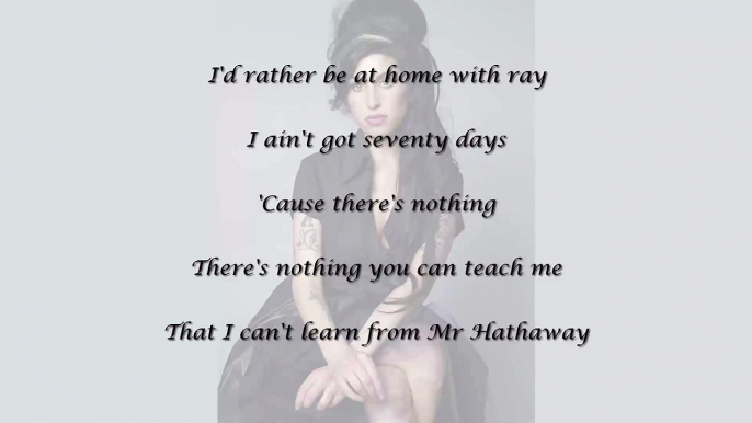 Lyrics Rehab By Amy Winehouse