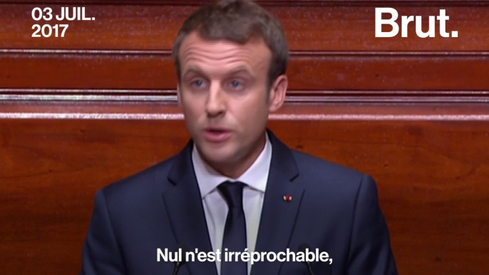 Devant le Congrès de Versailles, Emmanuel Macron dit vouloir en finir avec "cette recherche incessante du scandale"