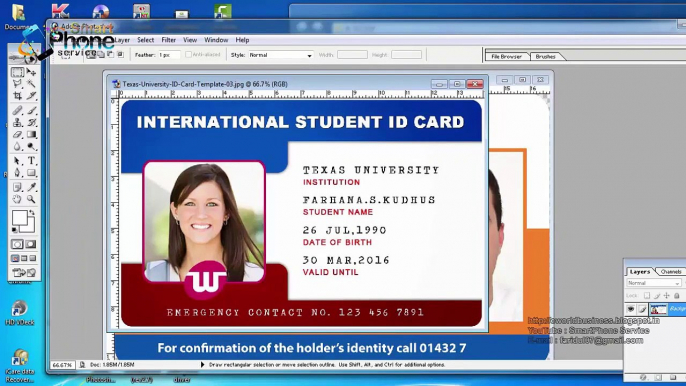 PVC Id Card Printing Page Layout (Template)  for Epson L80