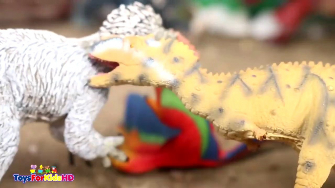 Videosrios para niños Yutyrannus v_s Rajasaurus  Schleich Dinosaurios de Juguete