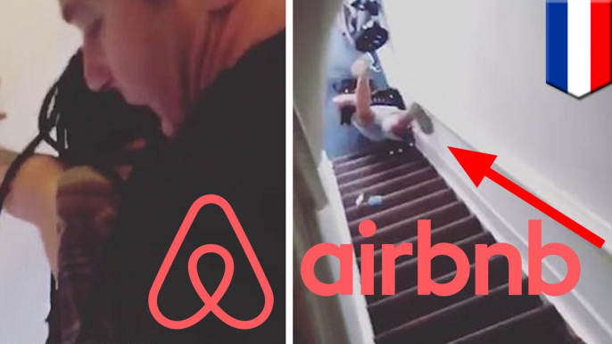 Airbnb host pushes guest down flight of stairs after late checkout