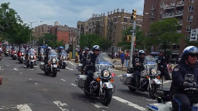 New York Police Holds Funeral Procession for Fallen Officer