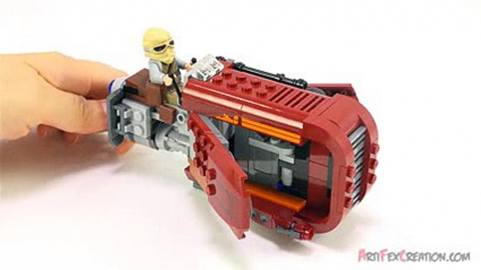 Lego Star Wars REY's SPEEDER 75099 Stop Motion Build Review