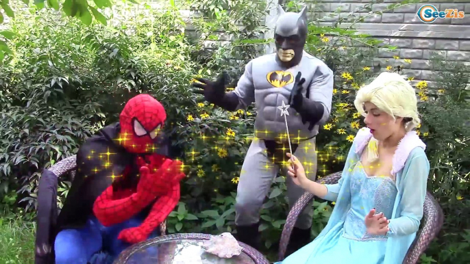 Frozen Elsa & Spiderman & Princess Anna & Joker! Elsa helps Superheroes. Superheroes in Real Life