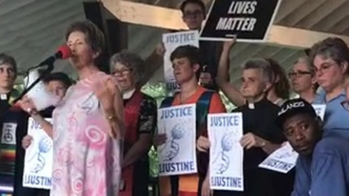 Justice for Justine Protesters Remember Shooting Victim, Speak Out Against Police Violence